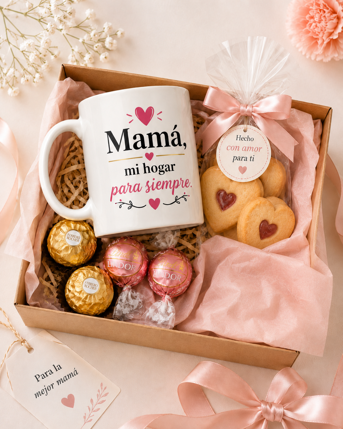Caja regalo con taza personalizada para mamá
