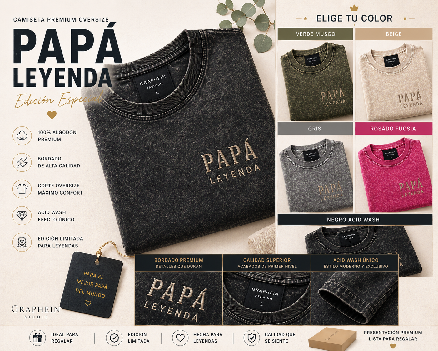 Camiseta premium oversize