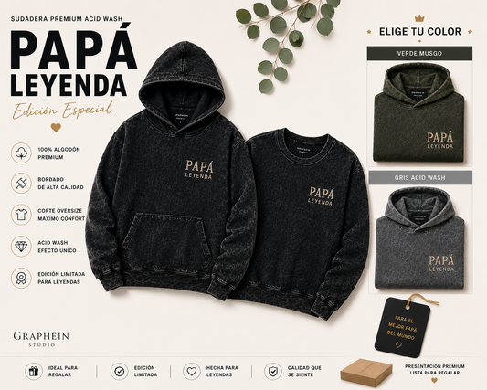 Sudadera premium acid wash