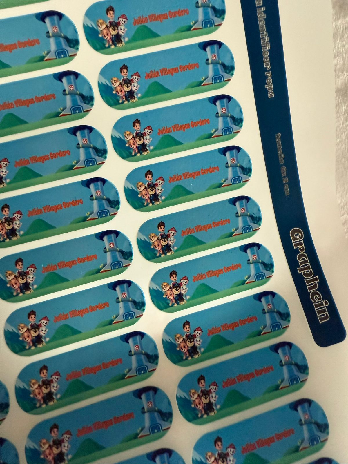 Etiquetas planchables